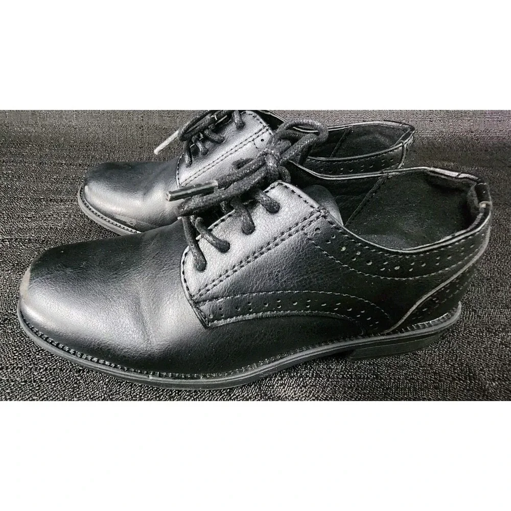 STEVE MADDEN Little Boys Bevan Lace‎ up Classic Oxford Shoes Black Size 11 EUC